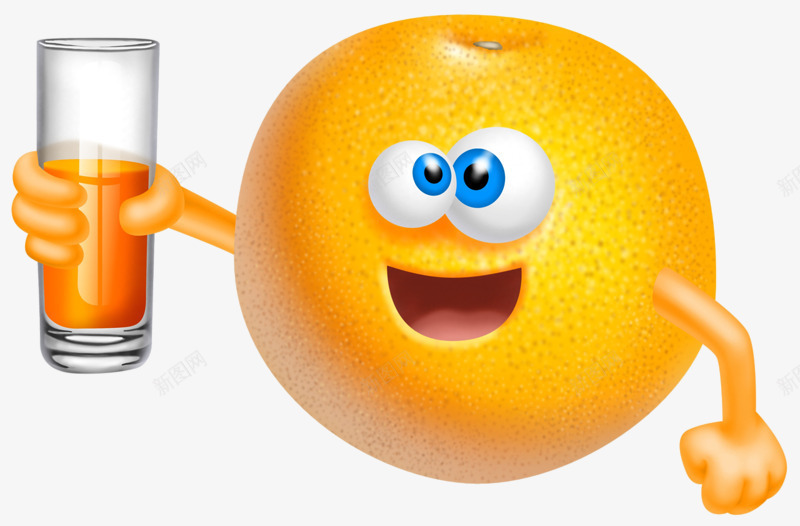 好喝的橙汁png免抠素材_新图网 https://ixintu.com 好喝 好看 橙子 鼻子