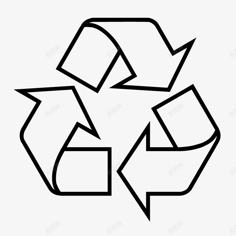 包装标志png免抠素材_新图网 https://ixintu.com 三角 可回收 可循环 循环