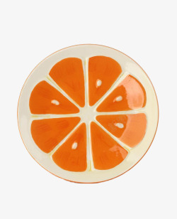 横截面圆形柑橘横截面手绘图高清图片