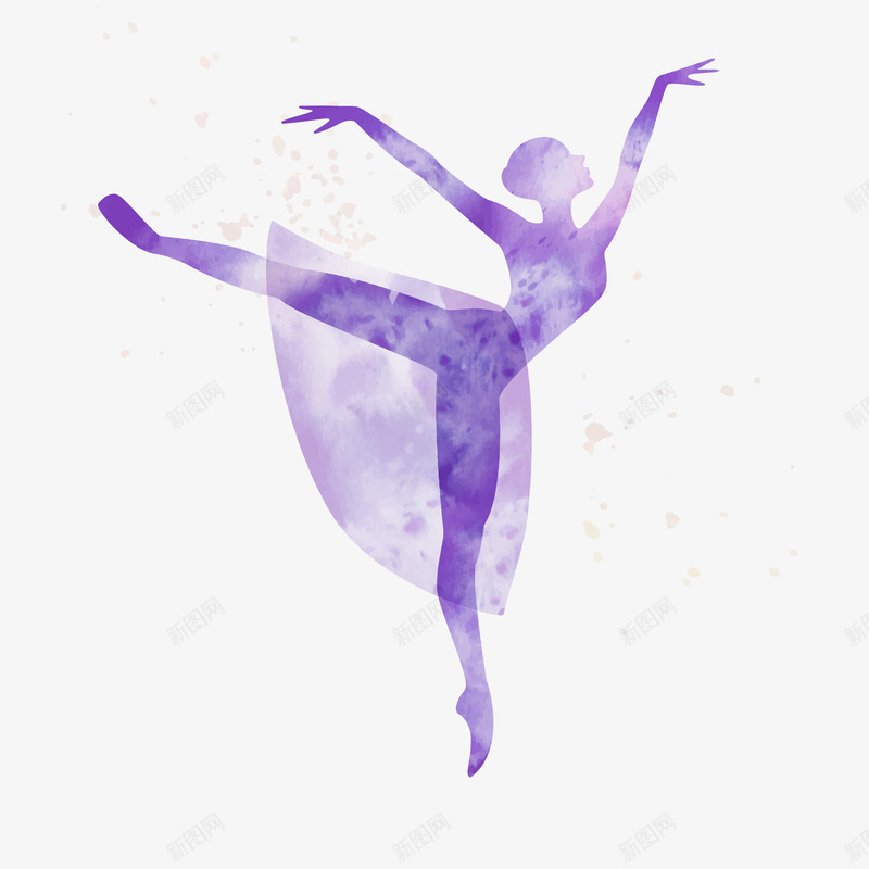 跳舞的女人png免抠素材_新图网 https://ixintu.com 女人 热情奔放 紫色水彩舞蹈女郎剪影 芭蕾舞 跳舞 跳舞姿势