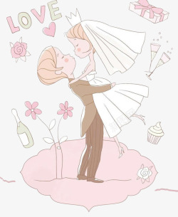 爱情蛋糕可爱的粉色婚礼高清图片