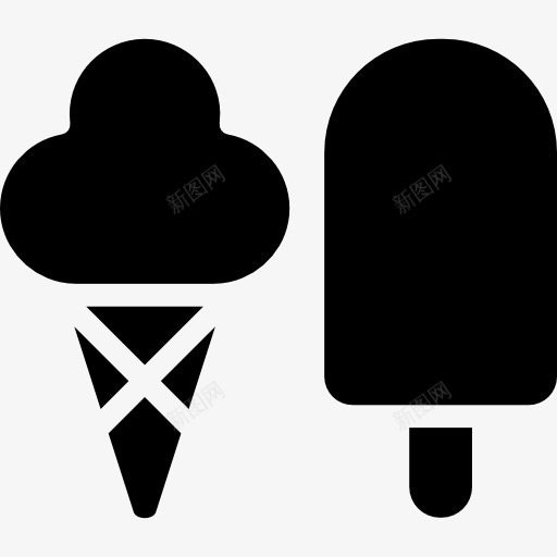 冰淇淋对图标png_新图网 https://ixintu.com 公园 冰淇淋 冷 小吃 情侣 甜 甜点 食品