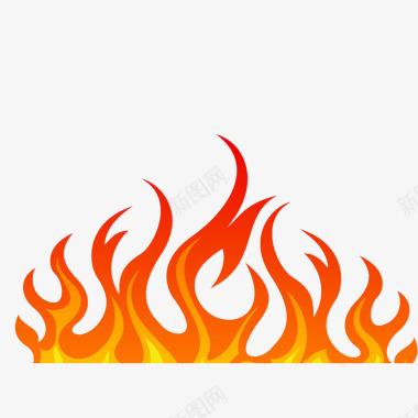 卡通火焰的火热图标图标