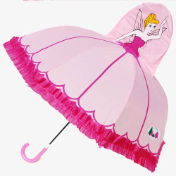 粉色蛋糕实物儿童卡通少女雨伞高清图片