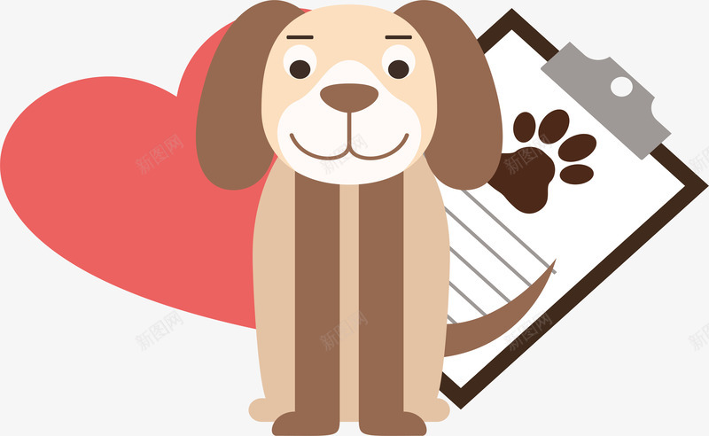 卡通宠物狗图标png_新图网 https://ixintu.com logo设计 卡通 可爱 宠物狗 小动物 检查 精美 脚爪