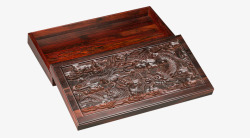 木头首饰盒紫檀木雕刻盒子高清图片