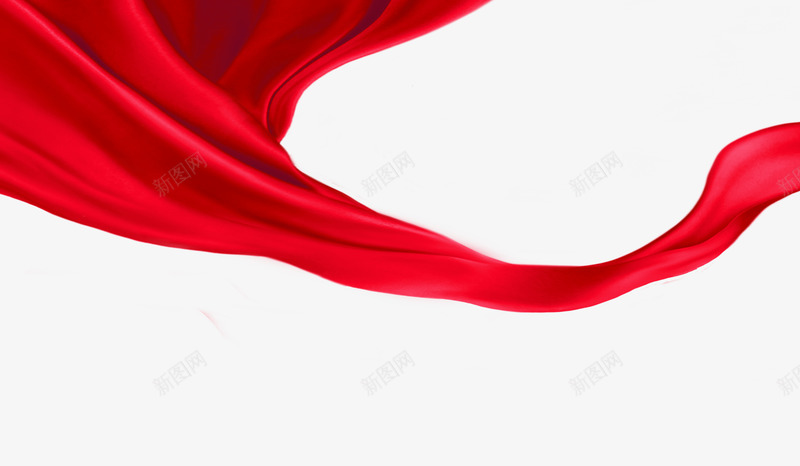 红色飘动的丝带png免抠素材_新图网 https://ixintu.com 丝带 素材 红色 红色丝带 飘动
