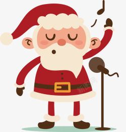唱歌的圣诞老人矢量图素材