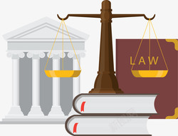 法律天平公平正义矢量图素材