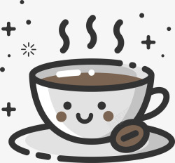 咖啡矢量素材mbe风格卡通装饰咖啡图标矢量图高清图片