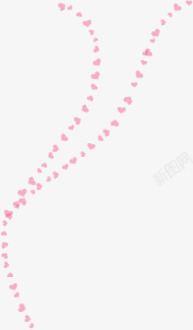 粉色爱心线条海报背景七夕情人节素材