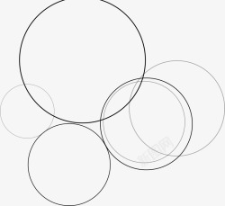 圆圈组合艺术字黑色线条圆圈高清图片