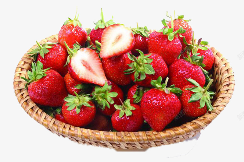 竹篮里的草莓png免抠素材_新图网 https://ixintu.com 水果 竹篮 篮子 红色 草莓 酸甜 食物