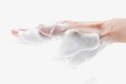 白色手掌白色细腻泡沫手掌清洁高清图片