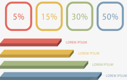 彩色条形图彩色木板条形图图标高清图片