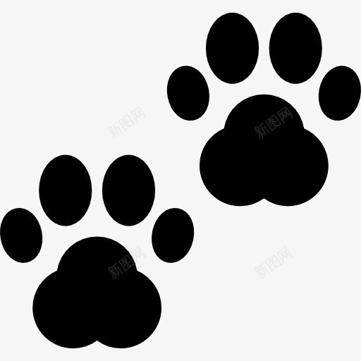 动物图案图标png_新图网 https://ixintu.com 动物 宠物 狗 猫爪印