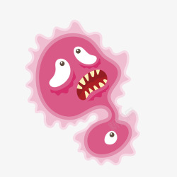 有害微生物素材粉色病毒高清图片