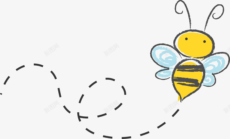 飞翔的小蜜蜂png免抠素材_新图网 https://ixintu.com 动物 小蜜蜂 蜂类 飞翔 黄色