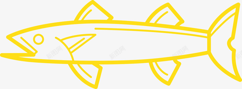 卡通金色鱼png免抠素材_新图网 https://ixintu.com 创意 卡通 可爱 手绘 海洋 海洋生物 海鲜 矢量动物 立体 金线鱼 鱼