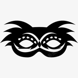 神秘的假面狂欢节滑稽的面具嘉年华图标高清图片