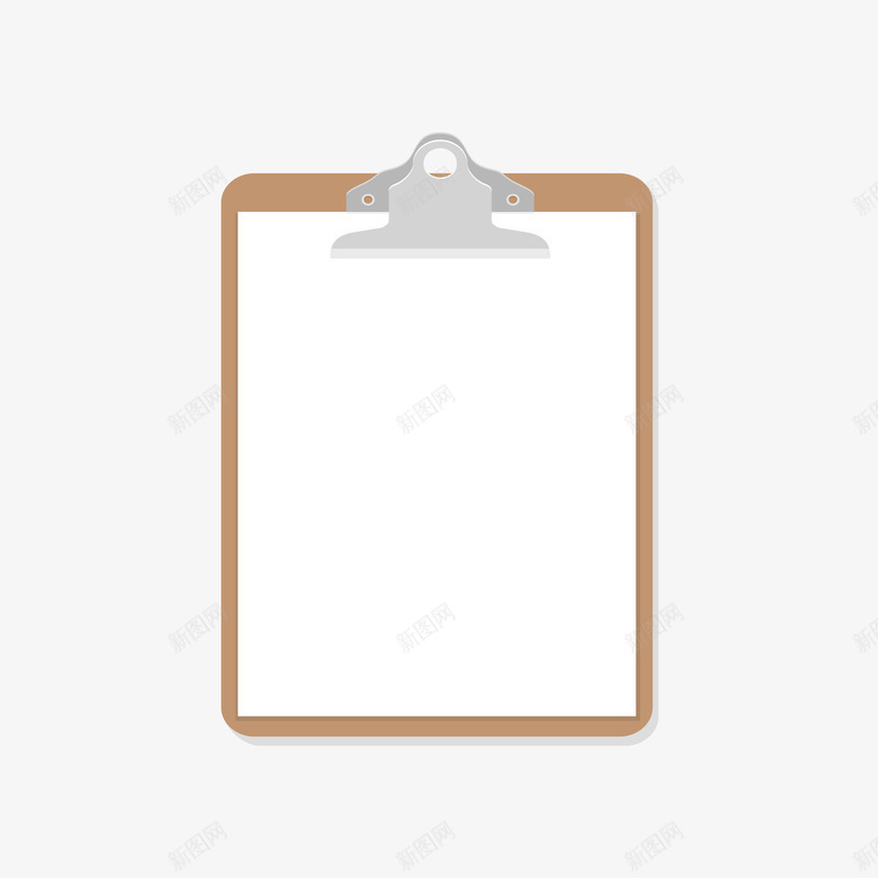 木板夹和纸png免抠素材_新图网 https://ixintu.com 手绘 木板夹 白色 纸