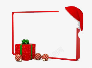 边框纹理png免抠素材_新图网 https://ixintu.com 圣诞 帽子 礼物 红色 边框