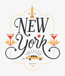 NEWYORK纽约艺术字高清图片