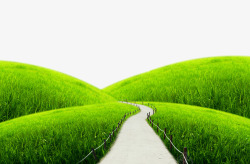 山坡小路底边背景绿色草坪小路边框纹理高清图片