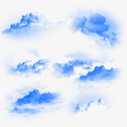 蓝色云朵对话框天空中蓝色的云朵高清图片