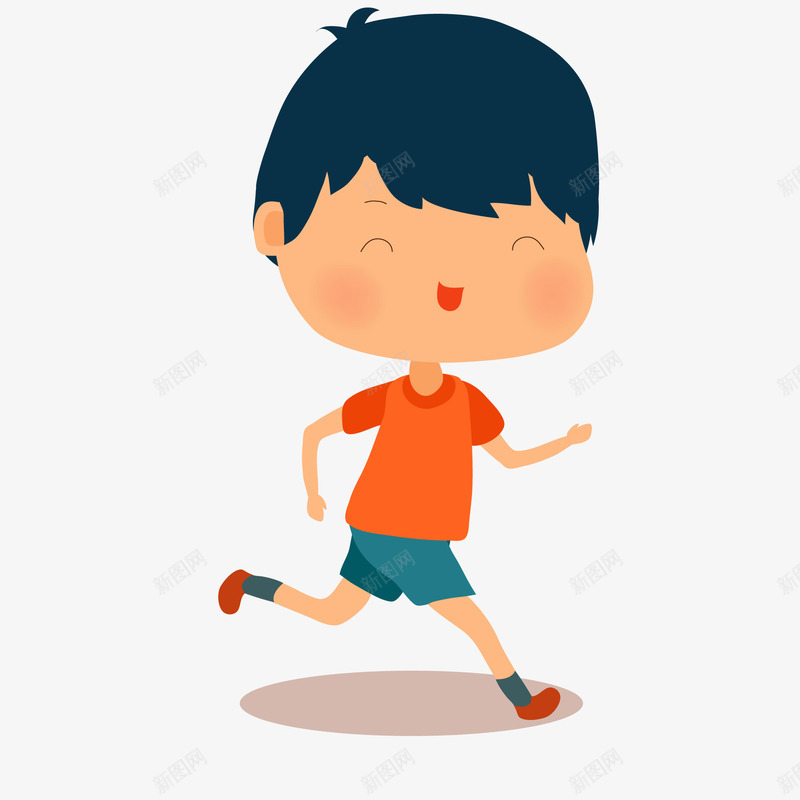 可爱奔跑的小男孩png免抠素材_新图网 https://ixintu.com 人物设计 儿童 卡通 奔跑 快乐 玩耍 男孩