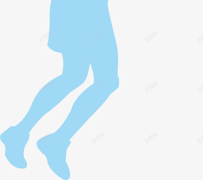 网球少女剪影png免抠素材_新图网 https://ixintu.com AI 奥运 女孩 手绘 网球 蓝色 运动
