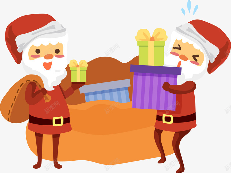 抱着礼物的圣诞老人png免抠素材_新图网 https://ixintu.com 圣诞老人 圣诞节 圣诞节图片 圣诞节快乐 圣诞节素材 矢量圣诞素材 礼物 礼盒