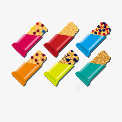 燕麦棒包装彩色包装燕麦棒燕麦粒矢量图高清图片
