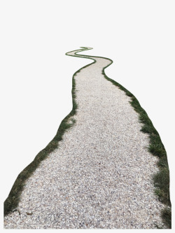 新中式园林一条石子路高清图片