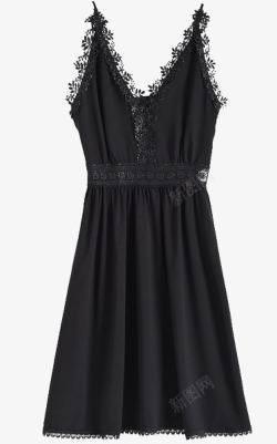 黑色小礼服晚礼服蕾丝裙高清图片
