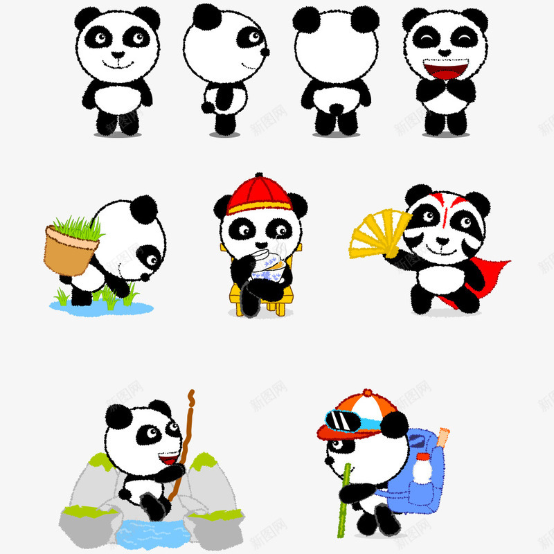 熊猫png免抠素材_新图网 https://ixintu.com 卡通熊猫 四川熊猫 国宝 熊猫 稀有动物