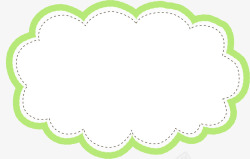 淡绿色云朵绿色清新创意云朵边框个性高清图片