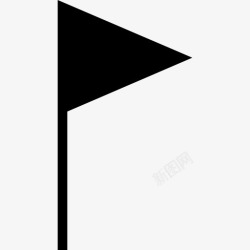 山楂文档国旗的黑色三角形工具符号图标高清图片