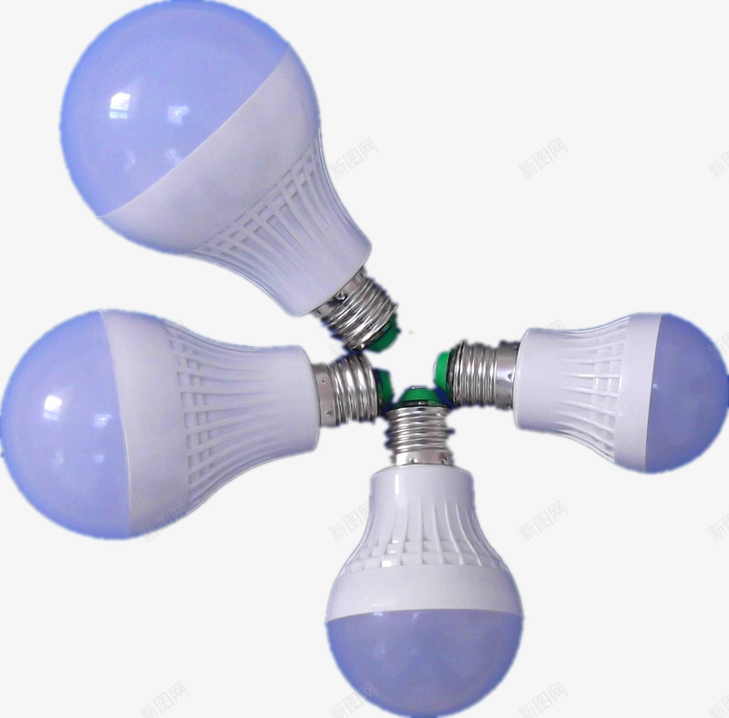 四个大小不一的灯泡png免抠素材_新图网 https://ixintu.com LED 光明 功率 瓦特 紫色