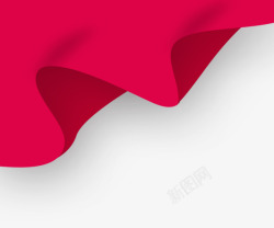红帘子漂浮的红带子高清图片