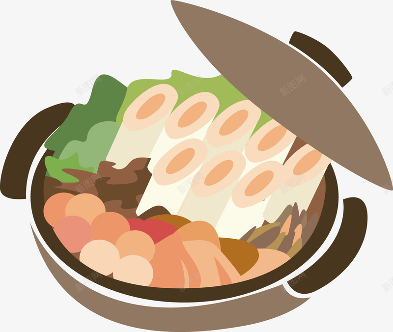 砂锅吃的图标png_新图网 https://ixintu.com 客家美食 小食物 砂锅 韩国食物 食物 食物LOGO