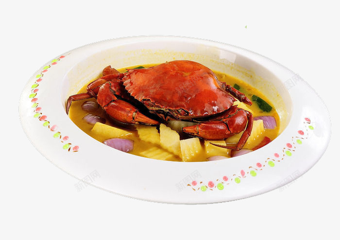 咖喱蟹png免抠素材_新图网 https://ixintu.com 咖喱 海鲜 美味食品 蟹