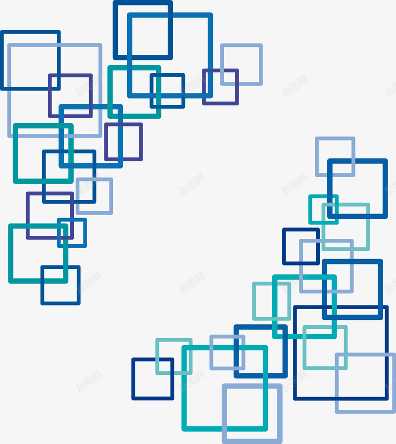 图案矢量图ai免抠素材_新图网 https://ixintu.com 卡通 正方形 矩形 边框 矢量图