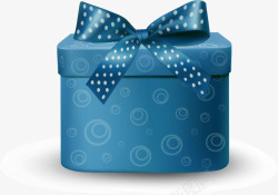 蓝色礼盒包装素材