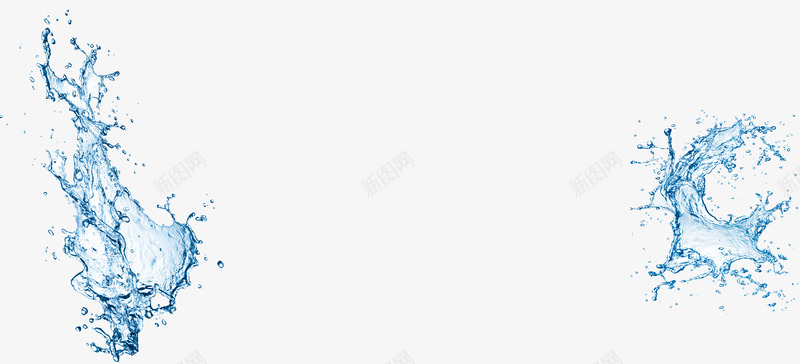 蓝色飞溅水花效果图png免抠素材_新图网 https://ixintu.com 效果图 水花 蓝色 飞溅