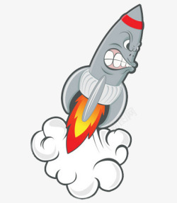 起飞的火箭生气的火箭漫画高清图片
