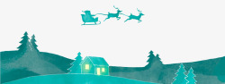 雪橇免费png素材下载圣诞节日高清图片