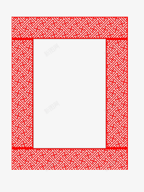 中国传统红色边框png免抠素材_新图网 https://ixintu.com 下载图片 好用的边框 好看的边框 红色的边框