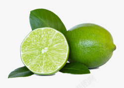 多汁柠檬绿色柠檬高清图片