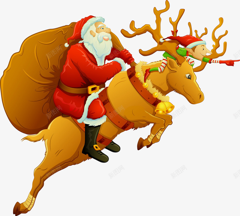 圣诞鹿上的圣诞老人png免抠素材_新图网 https://ixintu.com 卡通 圣诞 圣诞圣诞图片 圣诞素材 圣诞老人 圣诞节 圣诞节图片 圣诞鹿
